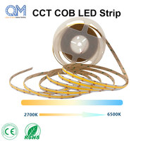 Tira de Luz LED de Doble Color 2700K-6500K, DC12V, 576 Chips, Ancho de PCB de 10MM, 7.5+7.5W por Metro, 5 Metros