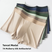 Sous-vêtements pour hommes, caleçons 93% modal 7% élasthanne, caleçons boxer 7A antibactériens, respirants, taille élastique, doux et confortables