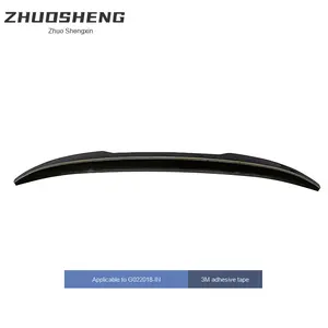 Para <span class=keywords><strong>BMW</strong></span> <span class=keywords><strong>X4</strong></span> G02 modificado X4M cubierta única ABS mejorado deflector de viento alerón trasero negro brillante patrón de fibra de carbono alerón de techo - Product Image 2