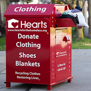 Wholesale Customized Clothing Donation Bins Galvanized Steel Clothing Containers Charity Collection Donation Drop Box