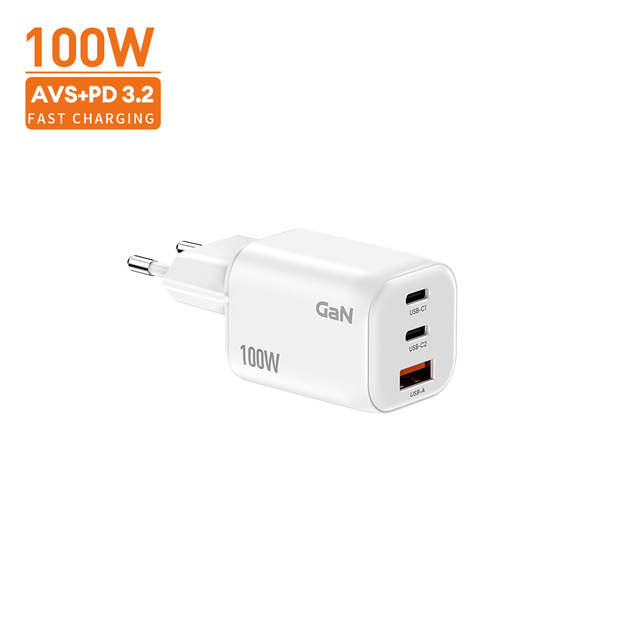 Vina 100W Multi Port 65W GaN PD3.2 Charger Featuring AVS Fast Charging Tiny but Powerful 2C1A for Travel and Office