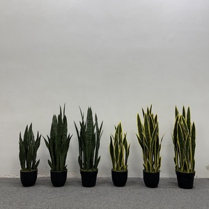 Planta Artificial de <span class=keywords><strong>Sansevieria</strong></span> de Tacto Real, Adorno Ecológico de Vegetación Interior para Hogar, Oficina, Hotel, Acción de Gracias, Boda - Product Image 6