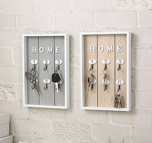 Portachiavi Rustico <span class=keywords><strong>in</strong></span> <span class=keywords><strong>Legno</strong></span> da Parete, Portachiavi Decorativo per Ingresso e Arredamento Casa - Product Image 6