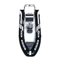 Bateau semi-rigide de luxe gonflable RIB480 de 16 pieds, bateau de patrouille haute vitesse, tube Hypalon/PVC, plongeur