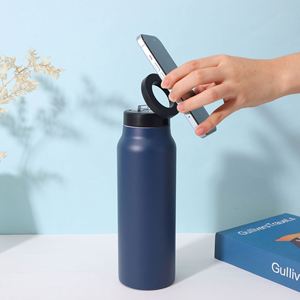 Bouteille d'eau sport isotherme générique avec poignée, support magnétique pour téléphone, grande capacité, en acier inoxydable, pour extérieur et voiture - Product Image 2