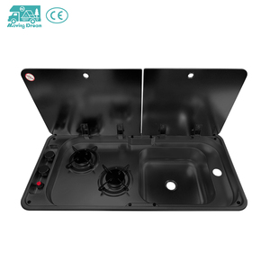 Combinazione Premium JDA Lavello e Piano Cottura in Acciaio Inox 304 Nero <span class=keywords><strong>per</strong></span> <span class=keywords><strong>Camper</strong></span>, Roulotte, Barche, Yacht e Rimorchi Marini - Product Image 1