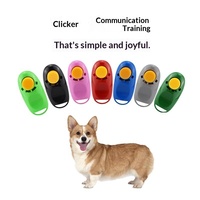 Cliqueur d'entraînement pour animaux de compagnie, multicolores, en plastique, avec sangle de poignet pour chien, chat, dressage de la conduite et de l'obéissance des chiots