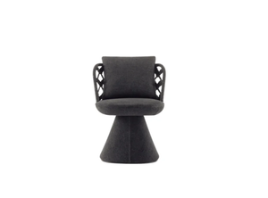 Silla de Comedor de Cuerda Tejida de Lujo Moderno, Silla de Diseño para <span class=keywords><strong>Restaurante</strong></span>, Sillón con Base Cónica Única para Hotel, Villa, Sala de Estar al Aire Libre - Product Image 3