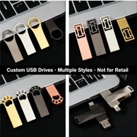 Flashdisk USB Logam dengan Logo Custom, 8GB 16GB 32GB 64GB Grosir Pabrik Hadiah Promosi untuk Pameran Perusahaan