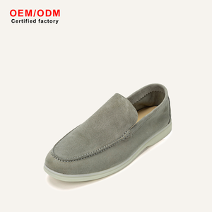 High Quality Custom Designer Unisex Genuine Leather Suede <strong>Loafers</strong> Slip-On Casual Flat Shoes Popular <strong>Brand</strong> Classic Walking Style - Product Image 3
