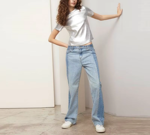 T-shirt da donna in <span class=keywords><strong>Lurex</strong></span> a manica corta rivestita in argento di alta qualità - Product Image 2