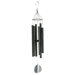 Décoration murale suspendue Peerless Craft en cuivre antique, bois et métal, 42 pouces, style Art Déco, résistante aux intempéries, avec 6 tubes musicaux à son clair - Product Image 1