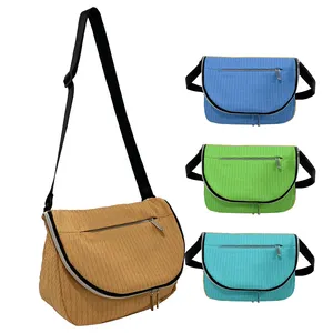 Wholesale Custom LOGO Eco-friendly Recycled Women Messenger Bag Polyester Shoulder Bag for Outdoor Activity