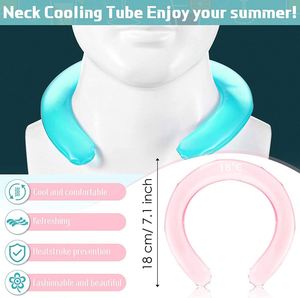 New Reusable Tube for Summer Outdoor Indoor Cold Ring <b>Heat</b> Dissipation Wearable Cooling Neck <b>Wraps</b> - Product Image 3