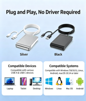 Bestseller 2.0 USB & USB C Smart Card Reader ID Card Reader Chip IC Tax Filing Card Reader