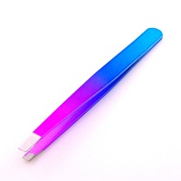 Pinzas para Cejas Flyhigh para Hombres y Mujeres, de Acero Inoxidable, Punta Inclinada, Reutilizables y Duraderas, Ecológicas, para Eliminar Vello Encarnado