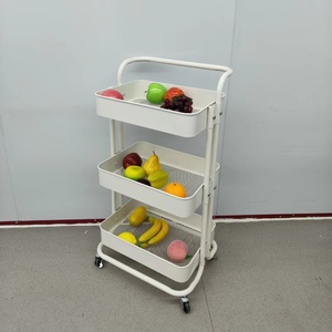 Vente chaude <span class=keywords><strong>Lasker</strong></span> En Acier Au Carbone Cuisine Rack De Stockage Ménage Snack Rack De Stockage Mobile Multicouche Simple Chariot - Product Image 3