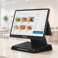 Terminal de point de vente pliable Android Windows avec écran tactile de 15,6 pouces, caisse enregistreuse, vente directe d'usine, fournisseur OEM personnalisé