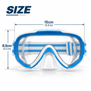 Masque de plongée pour jeunes, lunettes de plongée junior avec joint en silicone confortable, sangle de tête réglable pour la plage - Product Image 4