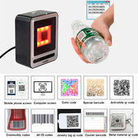 Lector de Códigos QR de Barra Omnidireccional 2D YHDAA con Sensor Automático, Escáner de Código de Barras de Escritorio con Cable USB