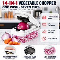 Éminceur de légumes multifonctionnel 14 en 1, hachoir manuel de haute qualité, coupe-pommes de terre, broyeur pour la cuisine