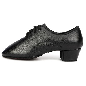 Chaussures de danse modernes en cuir pour hommes Talons bas Semelles souples GB QiaQia Contact Chaussures de danse - Product Image 4