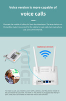 Antena USB SMA Voice Voip Volte RJ11 RJ45 LAN Ethernet 300Mbps Router Wifi Nirkabel Mobile Cpe Modem 4g Lte Kartu Sim Tidak Terkunci