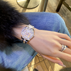CiLoa Montre mécanique pour femme, cadran rond de 40 mm, argent, or rose, boucle papillon, étanche - Product Image 1