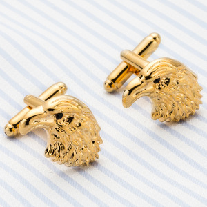 2020銅合金新着環境にやさしいボタン高品質高級動物イーグルヘッドノベルティカフリンクスメンズシャツ用 - Product Image 2