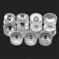 Collimateur réflecteur de lentille LED, verre optique 40x20mm 5/8/10/15/25/30/45/60/90/120 degrés, pour lampe LED 1W 3W 5W