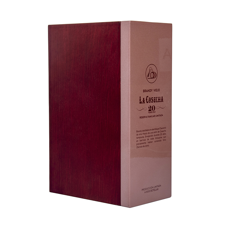 Высокий глянцевый лакер ручной работы с деревянной височной коробкой для вина