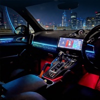 Kit d'éclairage d'ambiance avec garniture de panneau étoilé dynamique et design élégant, résistant aux rayures, pour Porsche Cayenne 2010-2017 RHD