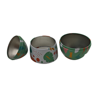 Boîte en métal en forme d'œuf avec logo personnalisé, conteneur métallique de Pâques avec couvercle amovible, imprimé floral coloré pour bonbons, chocolat, cadeau