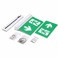 Letrero de Salida LED con Certificación CE, Luz de Emergencia de Seguridad contra Incendios con Batería de Litio Recargable