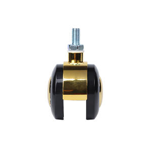 HM2110 <span class=keywords><strong>2</strong></span> "Ouro Alumínio Móveis Rodas Parafuso Universal Com Freio Rodízios Rack Trolley Rodízios Atacado - Product Image 2