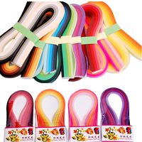 Nouveau 39cm longueur 10mm largeur 5 couleurs changement progressif populaire bricolage papier Quilling Art avec 125 bandes