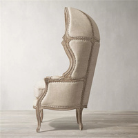 Chaise simple en bois massif rural de style américain, meubles de salon, hôtels clubs villas, meubles personnalisables