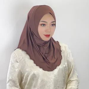 Lenço índio para mimar instantâneo, lenço liso em chiffon Amira hijab Shayla, lenço para cabeça, xale e bonés