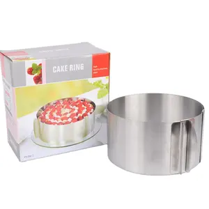 Hot Selling verstellbarer runder Edelstahl 6 bis 12 Zoll Kuchen form Kuchen ring