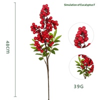 Buah Blueberry Buatan Grosir Tangkai Tunggal Vas Meja Cetakan Injeksi Modern 48cm Dekorasi Rumah & Pernikahan