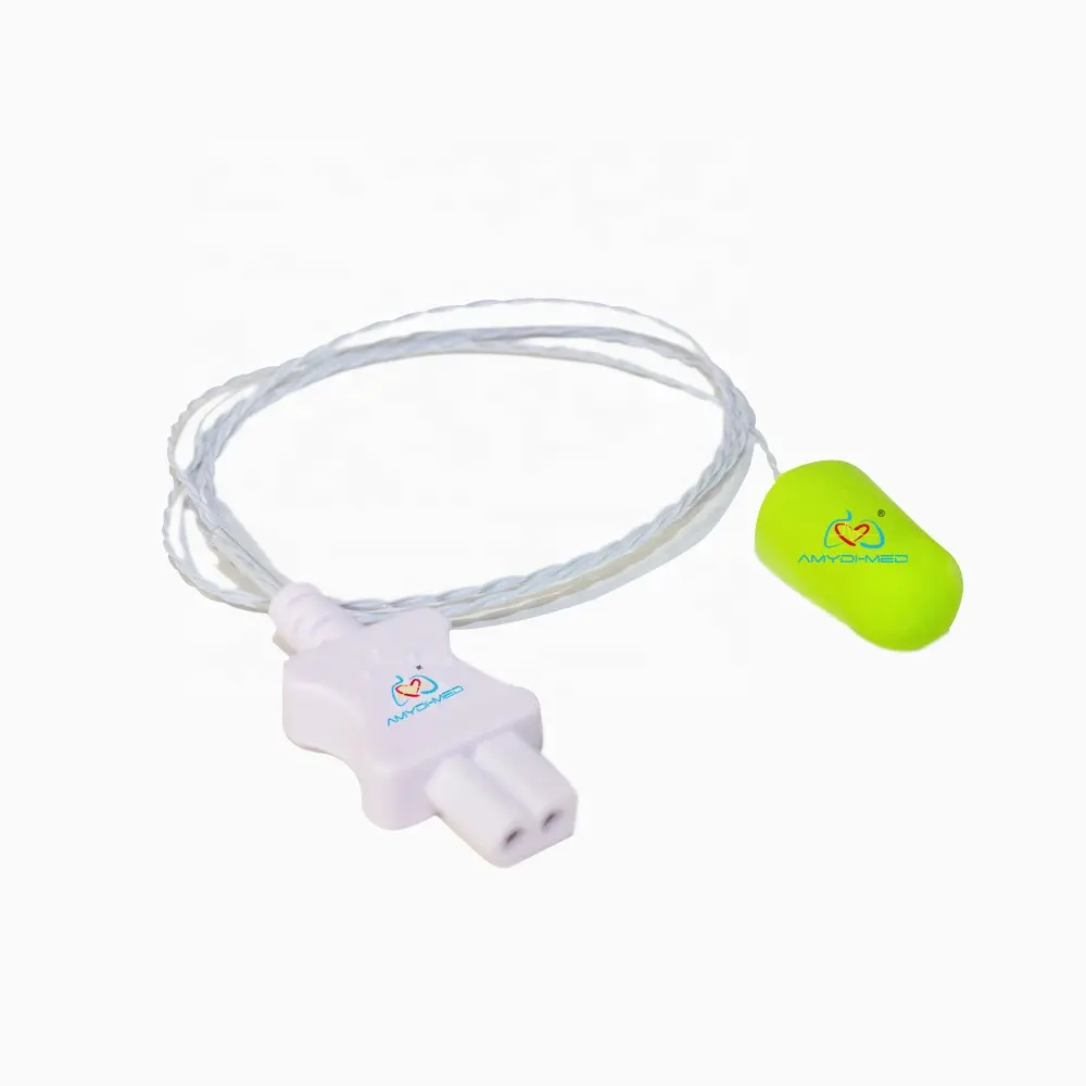 Medical Cables and Sensors 2 Pin Disposable Adult Ear Skin Temperature Probe For VR Medical