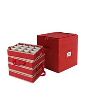 Boîte de rangement rectangulaire empilable en tissu imperméable de style campagnard pour verres à vin, capacité 20-35L, charge 10kg