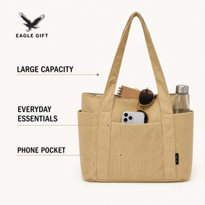 2026 <b>Extra</b> <b>Large</b> Letter Pattern Recycled Coffee Ground Tote Bag Customizable Closure Hand Length Handle Mother-and-Daughter - Product Image 2
