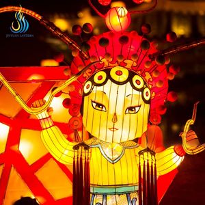 Figurines de lanternes mythologiques de l'opéra chinois, personnages culturels géants illuminés pour les festivals, les parcs à thème et les expositions patrimoniales - Product Image 5