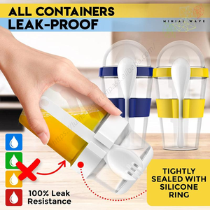 Venta al por Mayor de Frascos Herméticos S266 de Gran Capacidad para Leche, Cereales, Frutas, Avena, con Tapas y Cucharas - Product Image 5