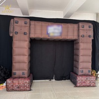 Arche de château médiéval gonflable - Décoration de fête durable pour les événements à thème, les fêtes d'enfants et l'entrée des festivals