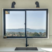 Ventana Corredera de Aluminio Resistente a Huracanes, Eficiente Energéticamente, con Doble Vidrio y Rotura de Puente Térmico, para Cocina y Hogar