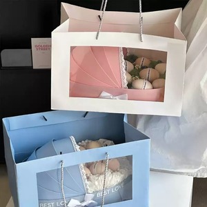 Boîte <span class=keywords><strong>cadeau</strong></span> Fête <span class=keywords><strong>des</strong></span> Mères en carton rigide, type berceau, pour œufs de cane, fleurs, bouquets de fruits, bougies, portefeuilles et cadres photo - Product Image 5