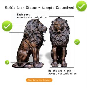 <span class=keywords><strong>Nuevo</strong></span> diseño de estatua de León Estatua de escultura de León de bronce de tamaño real para exteriores para Decoración - Product Image 2