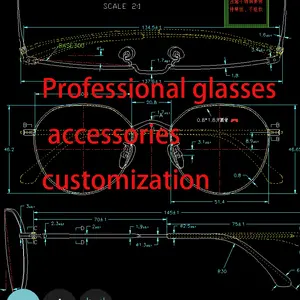 تخصيص أطراف هيكل من مواد مختلفة وفقًا لرسوم إكسسوارات النظارات الاحترافية